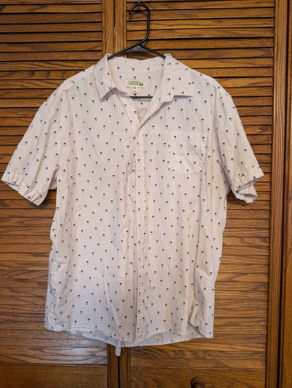 Dapper Boi Men's Button-up Short Sleeve Shirt Size XL